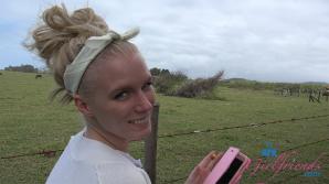 Elaina Raye has a great time visiting Haleakala volcano